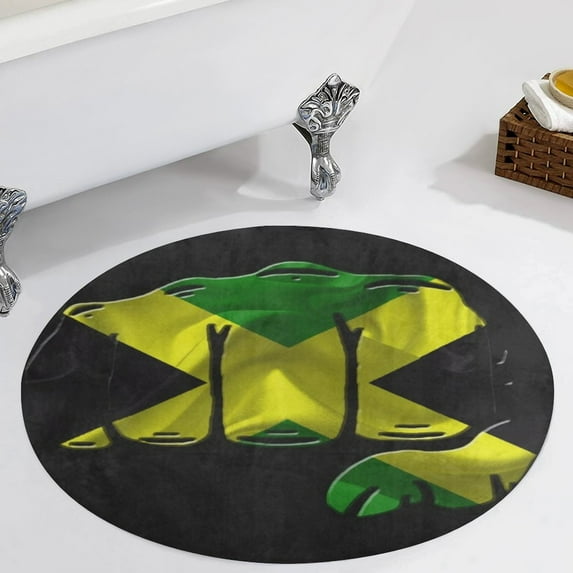 Jamaica Round Carpet Circle Rug Outdoor Patio Area Rug Washable Large Area Rugs Hallway Room Decor Fitness Mats