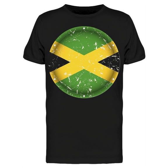 Jamaica Scratched Flag T-Shirt Men -Image by Shutterstock, Male Small