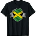 thumbnail image 1 of Jamaica Shirt Super Jamaican Flag Roots Jamaica Independence T-Shirt, 1 of 3