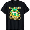 thumbnail image 1 of Jamaica Shirt Women Girls Jamaican Queen Jamaican Flag T-Shirt, 1 of 3