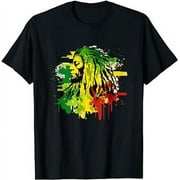 Jamaica Souvenir Rasta Clothing Lion of Judah Roots Reggae T-Shirt