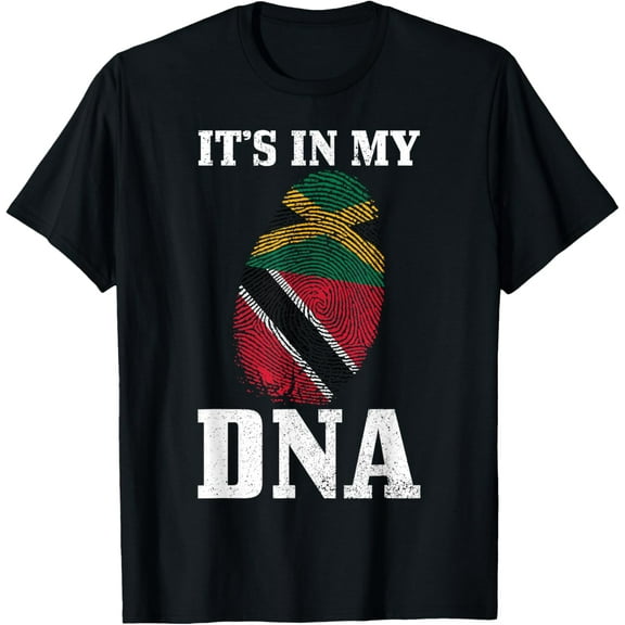 Jamaica & Trinidad & Tobago Flag It's In My DNA Pride T-Shirt