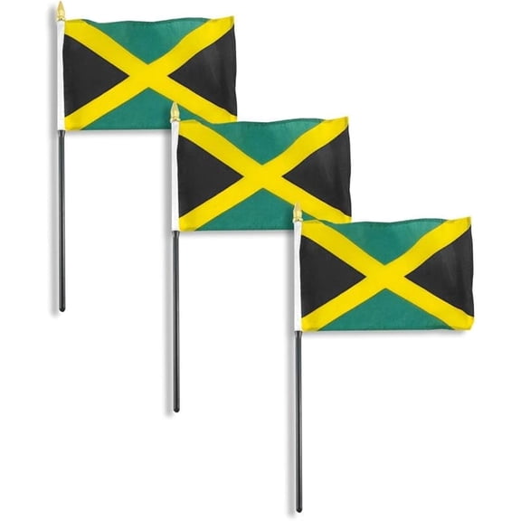 Jamaica flag 4 x 6 inch - 3 PK