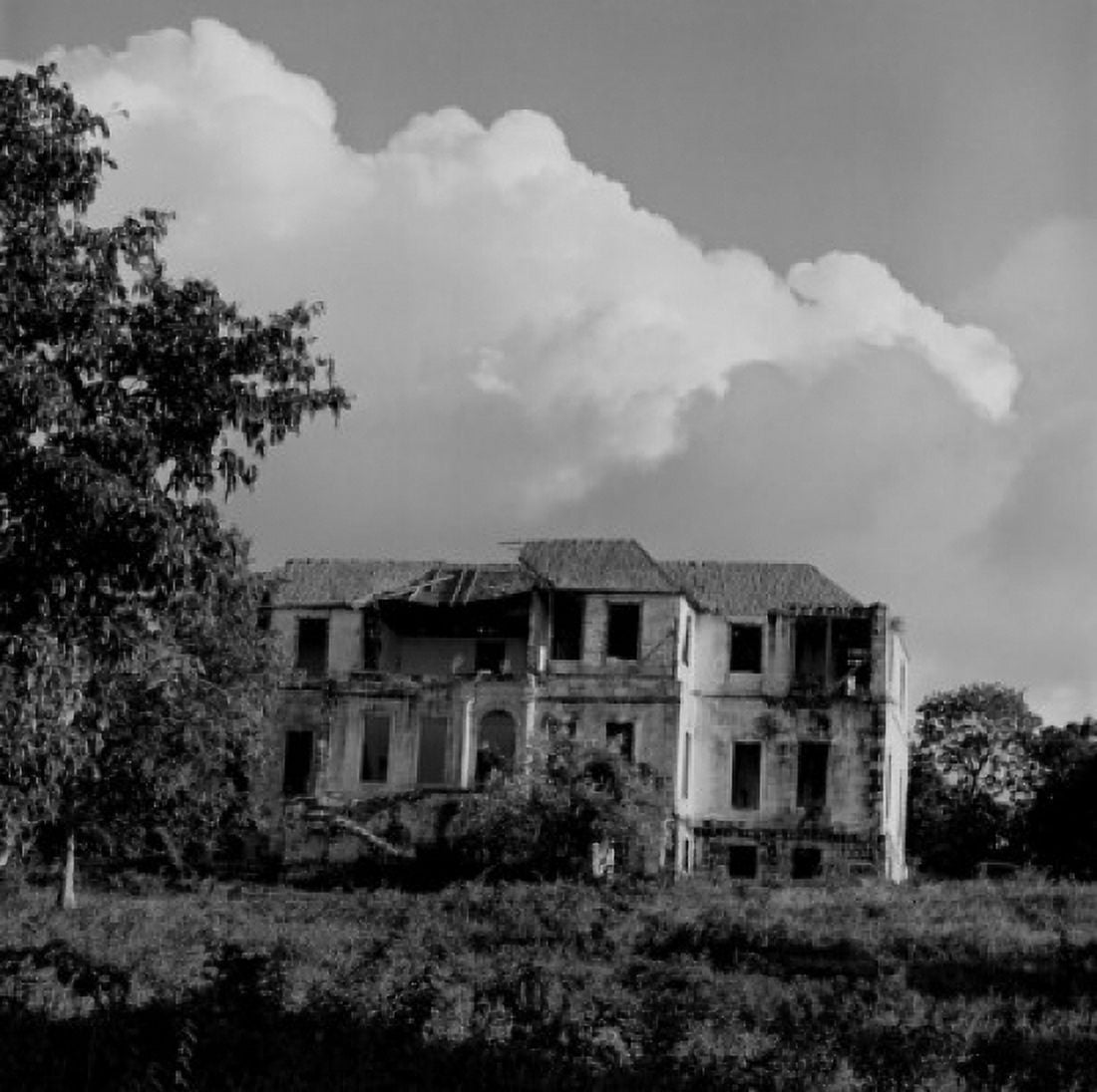 Jamaica ruins of abandoned house Canvas Art - (24 x 36)