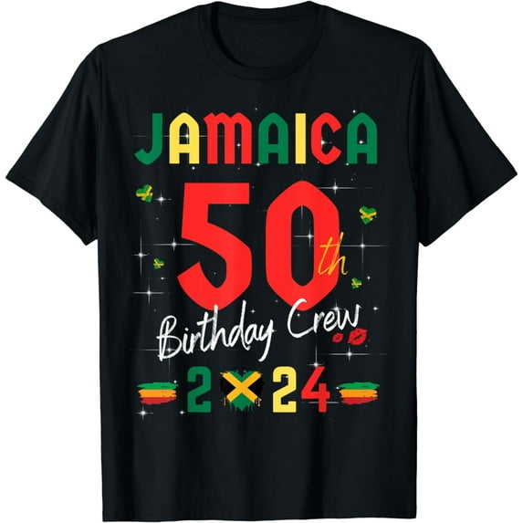 Jamaica trip 2024 50th birthday outfit squad 50 years old T-Shirt