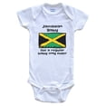 thumbnail image 1 of Jamaican Baby Like a Regular Baby Only Cuter Funny Jamaica Flag Baby Bodysuit, 3-6 months white, 1 of 4