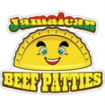 thumbnail image 1 of Jamaican Beef Patties 12" Decal Concession Stand Food Truck Sticker, 1 of 2