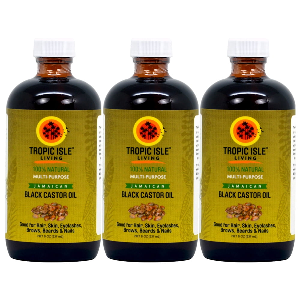 Jamaican Black Castor Oil 8 oz (Pack of 3)
