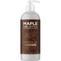 Jamaican Black Castor Oil Shampoo for Thinning Hair Care - Maple Holistics Volumizing Shampoo with Biotin Sage and Argan Oil - Moisturizing Sulfate Free Shampoo for Fine Hair - 10 fl oz
