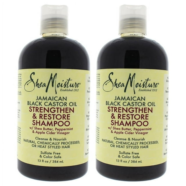 Jamaican Black Castor Oil Strengthen, Grow And Restore Shampoo by for Unisex - 13 oz Shampoo - Pack of 2