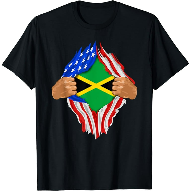 Jamaican Blood Inside Me T-Shirt | Jamaica Flag Gift Jamaican Blood Inside Me T-Shirt | Jamaica Flag Gift