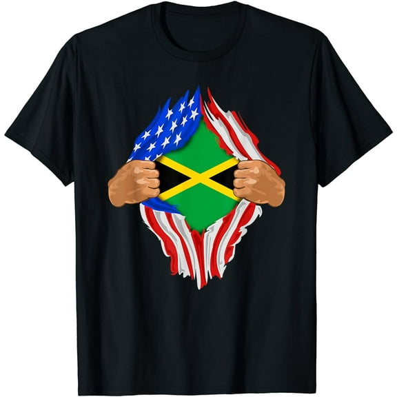 Jamaican Blood Inside Me T-Shirt | Jamaica Flag Gift