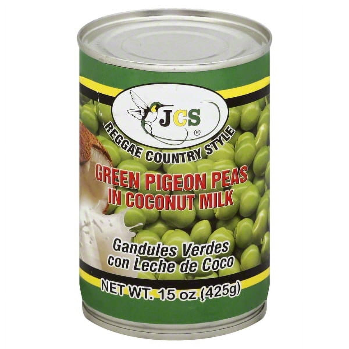 Kingston-Miami Trading Co. Jamaican Country Style Green Pigeon Peas with Coconut Milk, 15 oz