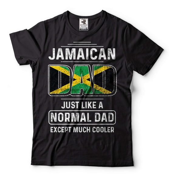 Jamaican Dad Shirt Fathers Day Jamaican Shirt Jamaican Father Gifts Jamaica Patriotic Flag Shirt (4X-Large Black)