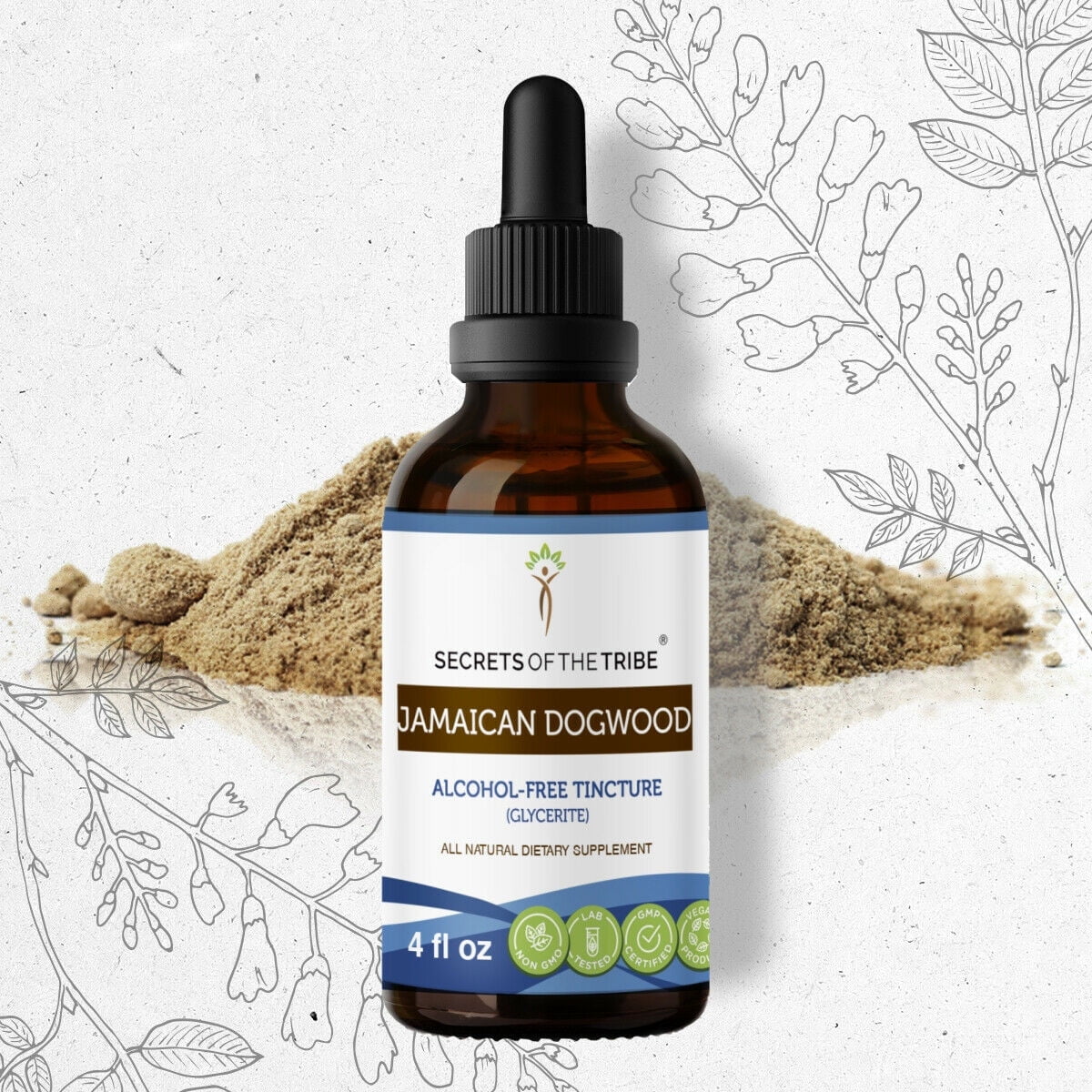Jamaican Dogwood - Dried Cut Bark/Root (Piscidia Piscipula) - Natural Herbal, 1.48 Oz / 42g