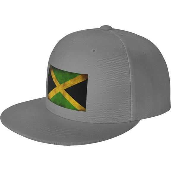 Jamaican Flag Baseball Hats for Men Adjustable Dad Hat Gift for Men/Women Flat Bill Visor Snapback Hat,Black