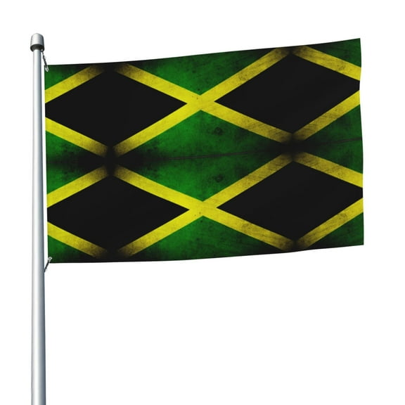 Jamaican-Flag Flag 5x8 Ft Print Vivid Color Light-Weighted Flags With Grommets