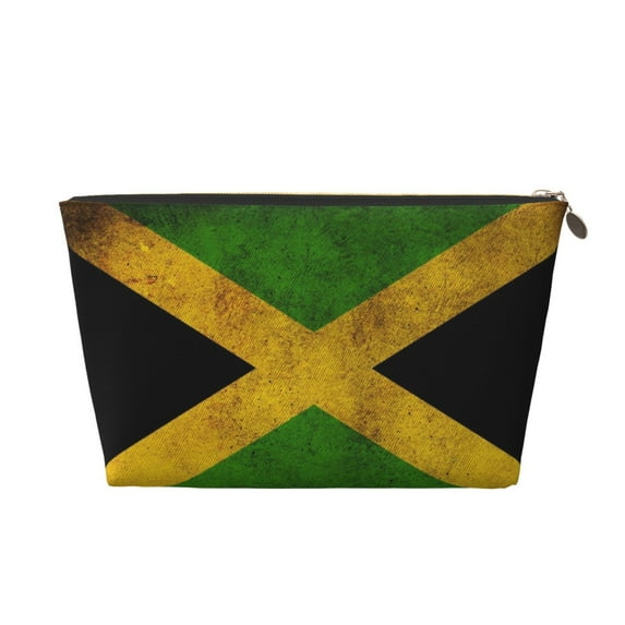 Jamaican Flag Handbag Purse Tote Organizer Zipper Closure Cosmetic Pouch Bag For Travelling