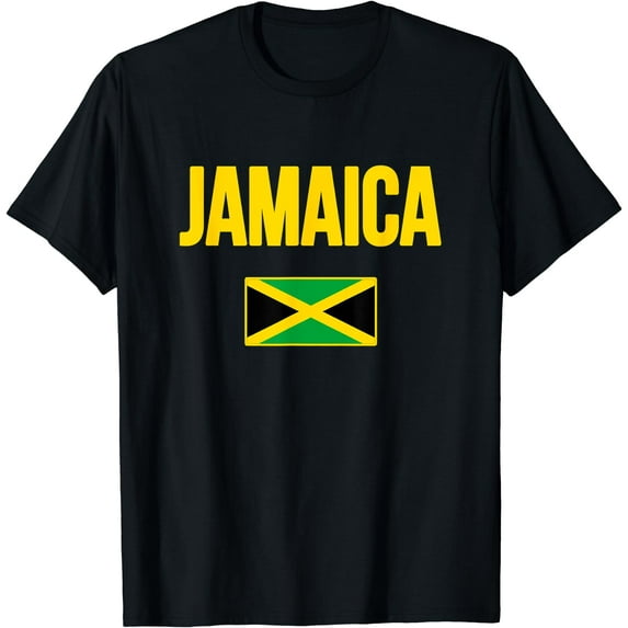 Jamaican Flag Jamaica Souvenir Love Travel Vacation T-Shirt Black Small