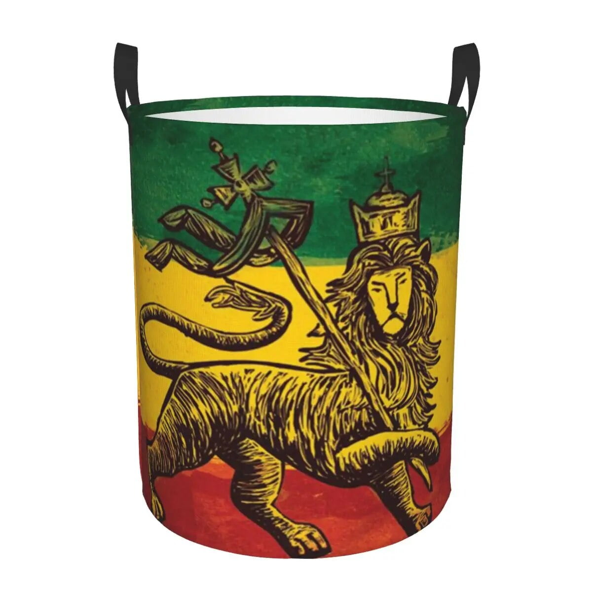 Jamaican Flag Laundry Basket Collapsible Large Capacity Clothing