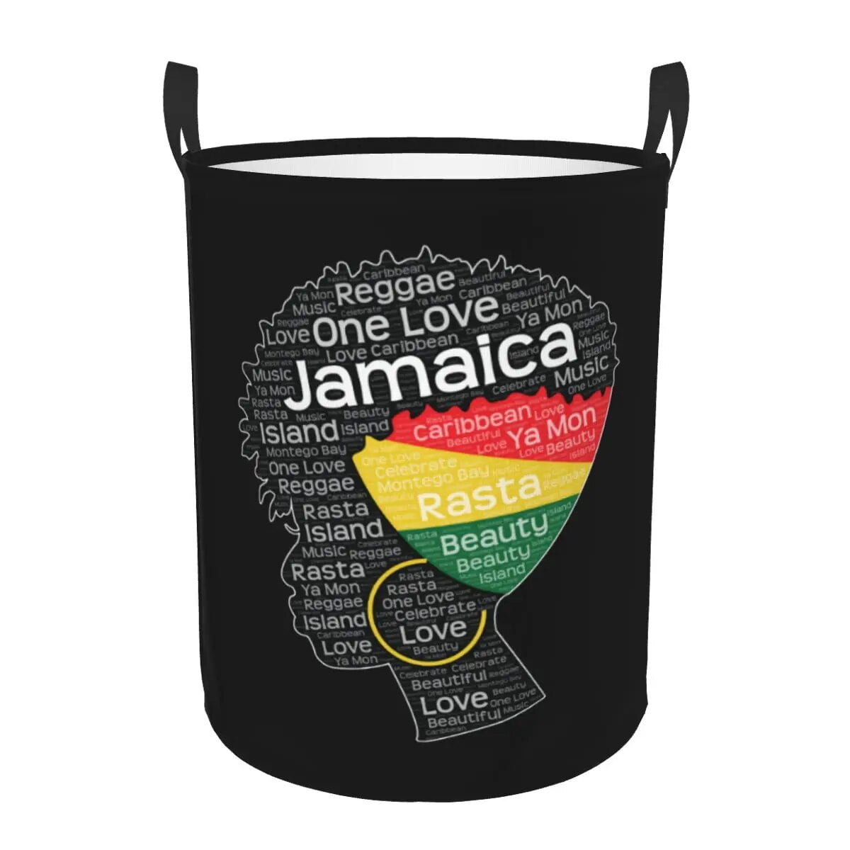 Jamaican Flag Laundry Basket Collapsible Large Capacity Clothing