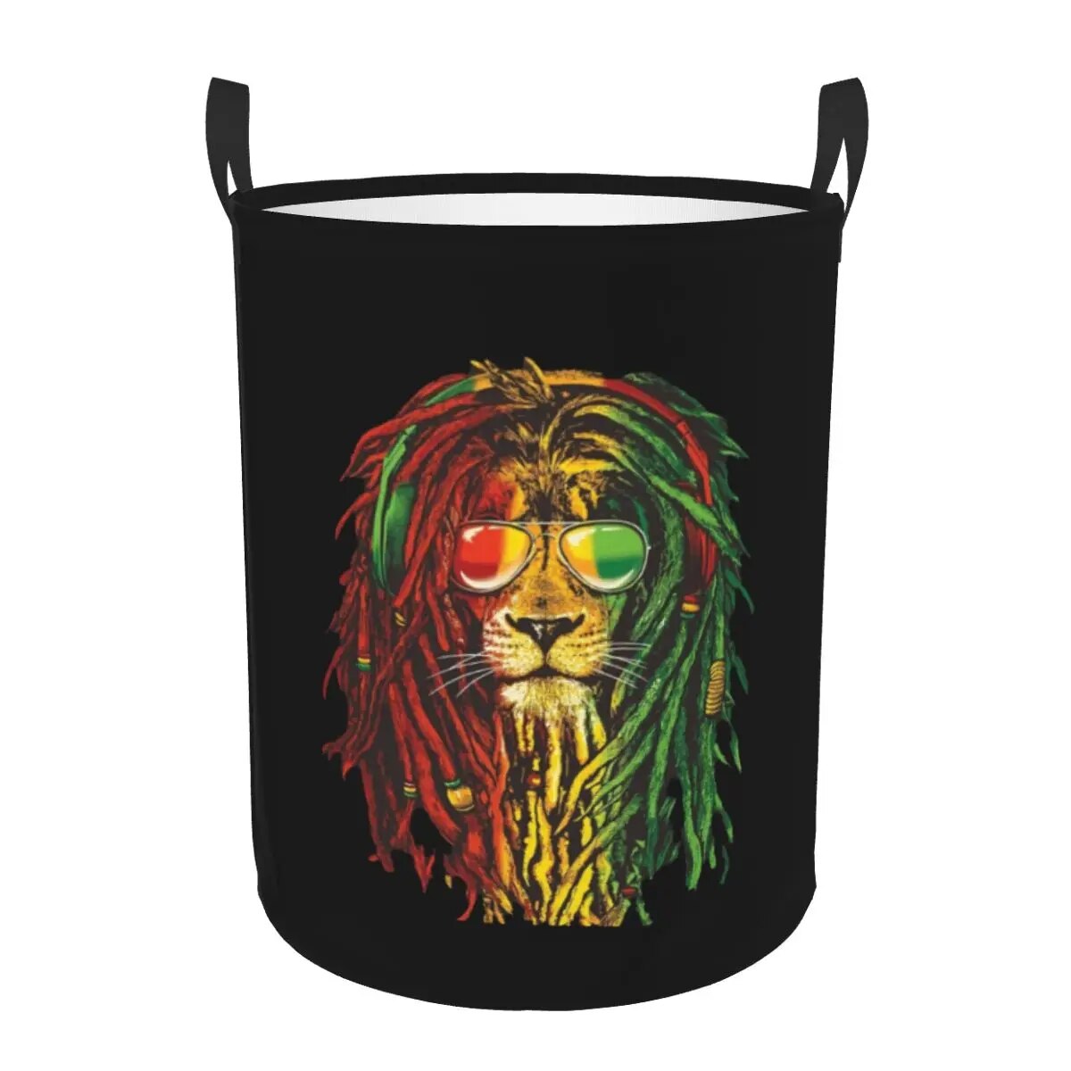 Jamaican Flag Laundry Basket Collapsible Large Capacity Clothing