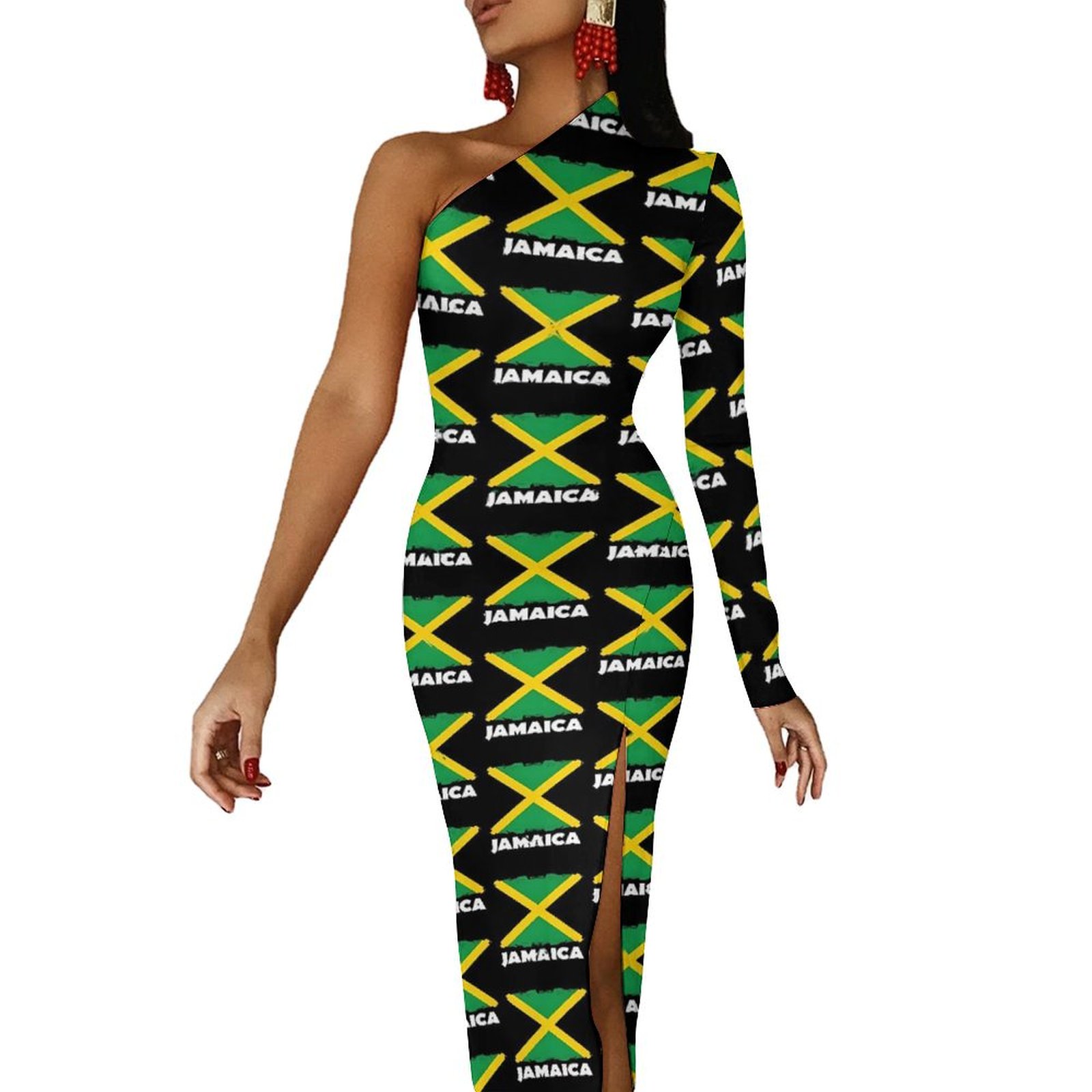 Jamaica - Elegant Midi Dress with Tummy Coverage