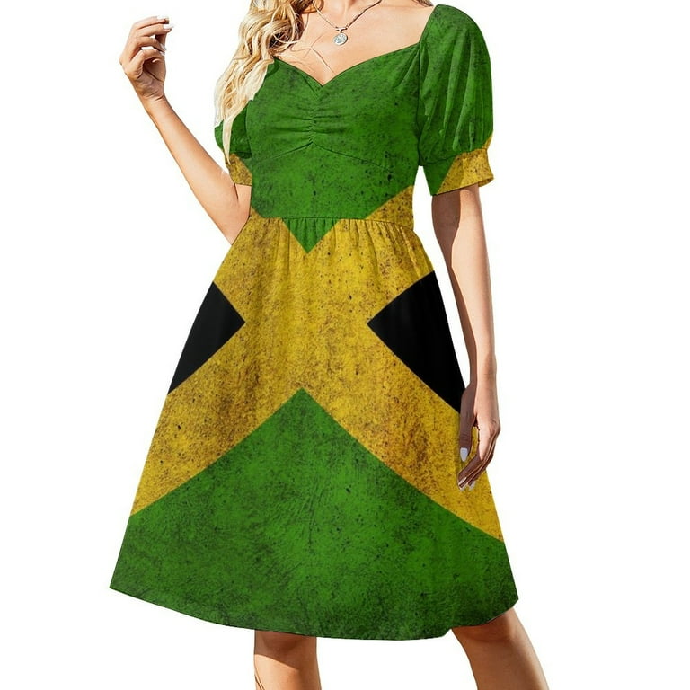 Jamaican Flag Sleeveless Dress elegant dresses plus sizes bandage dress  beach outfits for women women clothing 2024 new arrivals - Walmart.com