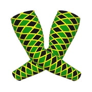 Jamaican Flag Stripe Compression Sports Arm Sleeve Baseball Football Basketball For Men And Women