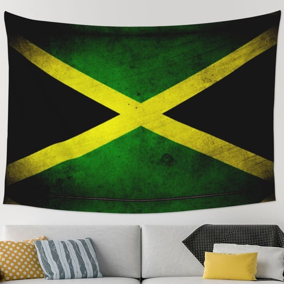 Jamaican-Flag Tapestry Bedroom Living Room Tapestry Room Decorative Aesthetic Tapestries (90 In * 60 In)
