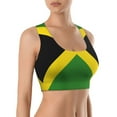 thumbnail image 1 of Jamaican Flag Women's Seamless Sports Bras Comfortable Yoga Bra Fitness Crop Tops Workout Tank Top - XX-Large, 1 of 6