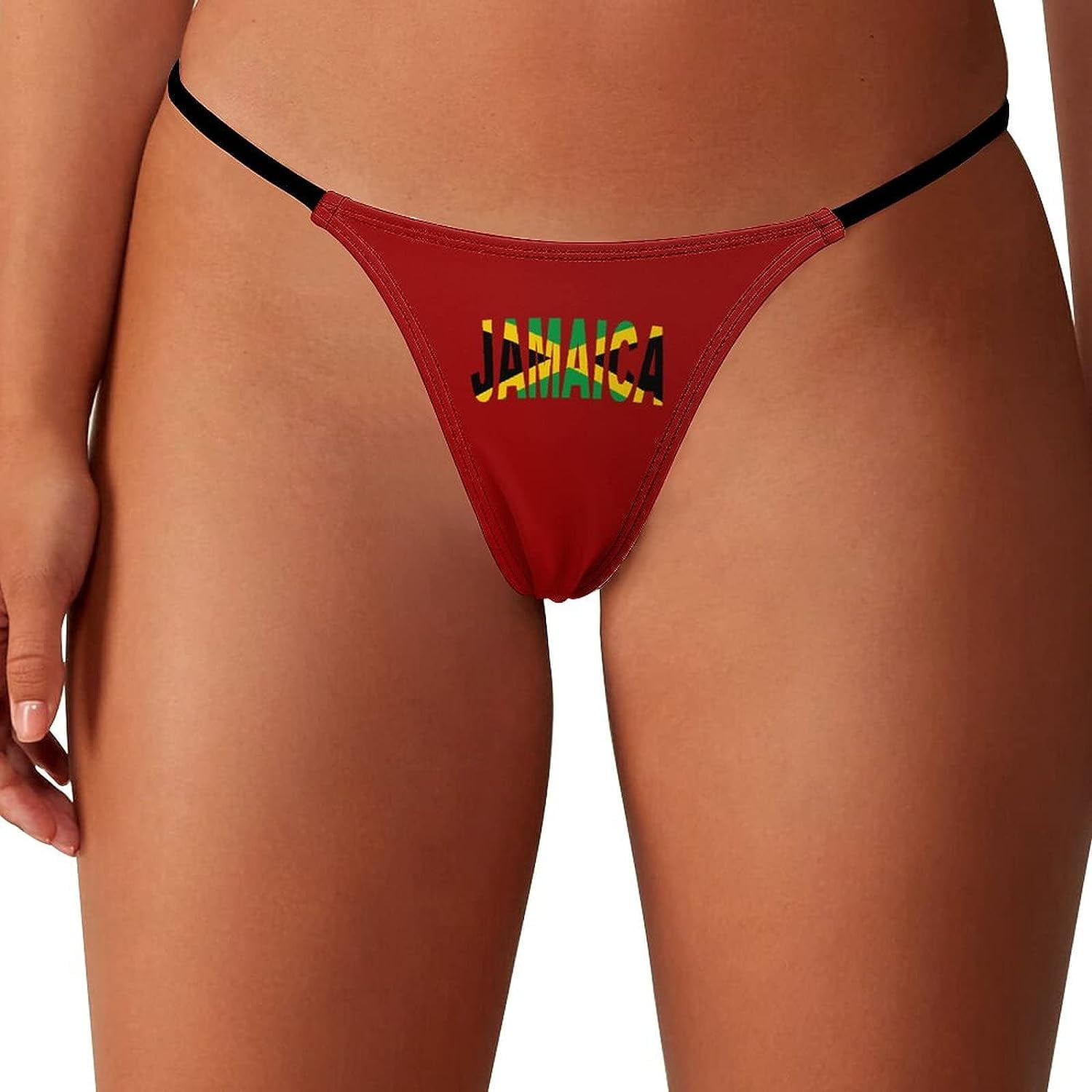 Jamaican Flag Women's Sexy GString Low Rise Hipster Underwear Thong
