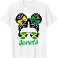 thumbnail image 1 of Jamaican Girl Messy Bun Jamaica Summer Vacation Girls Trip T-Shirt Unisex S-5XL Hot Trending Shirt, Vintage Birthday Gift, 1 of 2