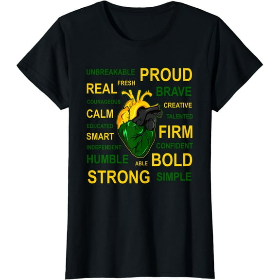 Jamaican Heart T Shirt For Proud men and women of Jamaica T-Shirt