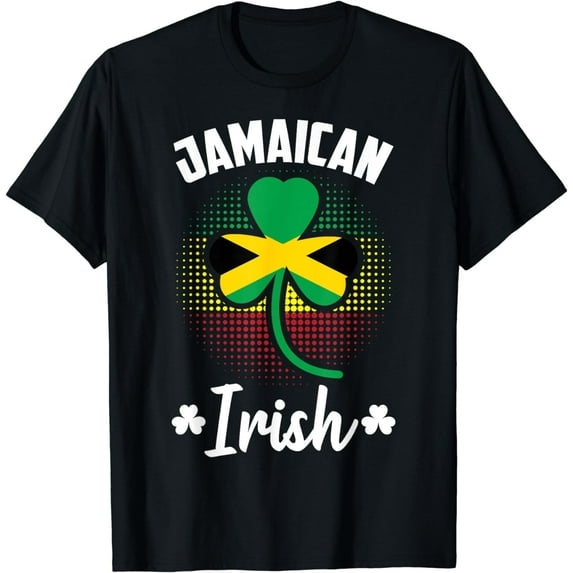 Jamaican Irish Shamrock Flag of Jamaica T-Shirt