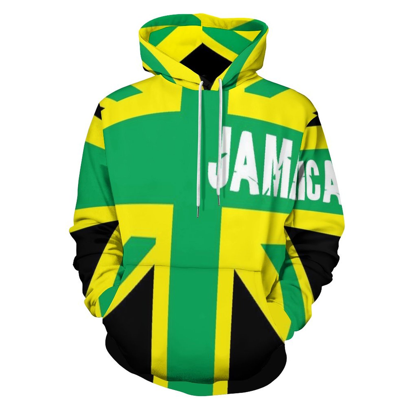 Tcombo Jamaica No Problem Hoodie - Jamaican Flag Rasta Design, Unisex Sweatshirt