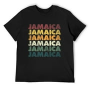 Jamaican Jamaica Retro Style Vintage Men Women Shirt Gift T-Shirt Black Small