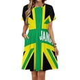 thumbnail image 1 of Jamaican, Jamaica Short Sleeve Dress Women Summer Evening Dresses Ladies Sundress, 1 of 7