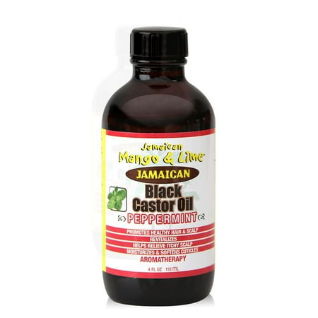 Jamaican Mango & Lime Black Castor Oil with Peppermint, 4 fl. oz., Dry Hair, Unisex