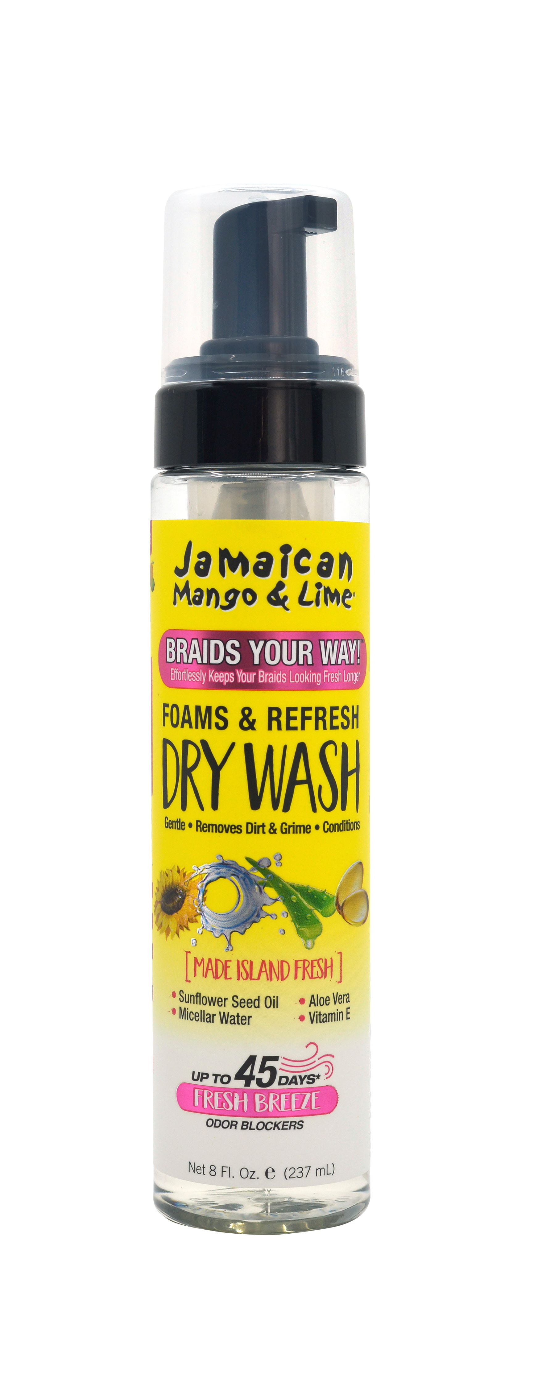 JAMAICAN MANGO & LIME Braids Your Way Foam & Refresh Dry Wash JAMAICAN MANGO & LIME Braids Your Way Foam & Refresh Dry Wash