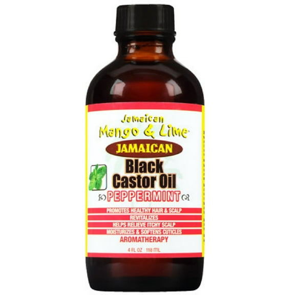 Jamaican Mango & Lime  Jamaican Black Castor Oil, Peppermint 4 oz (Pack of 4)