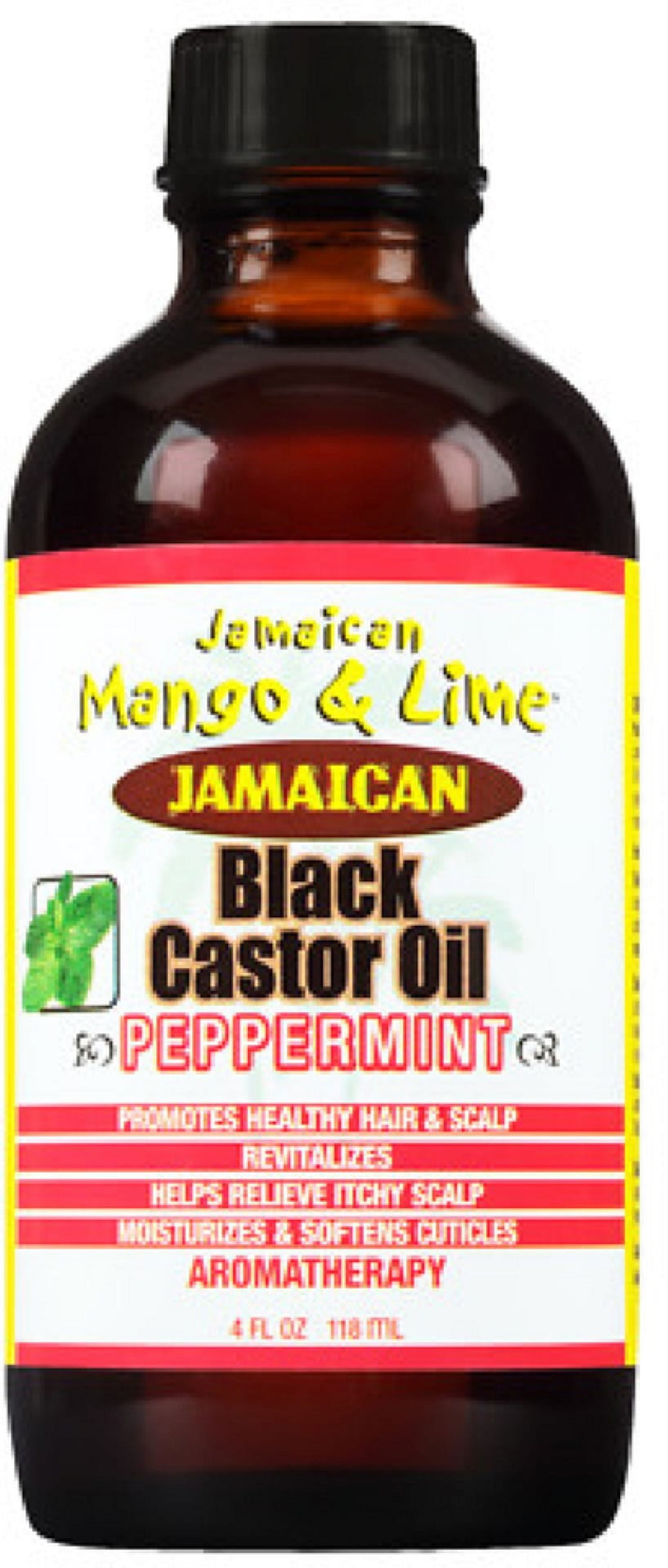 Jamaican Mango & Lime  Jamaican Black Castor Oil, Peppermint 4 oz (Pack of 6)