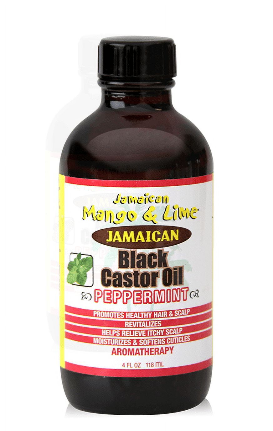 Jamaican Mango & Lime Black Castor Oil with Peppermint, 4 fl. oz., Dry Hair, Unisex