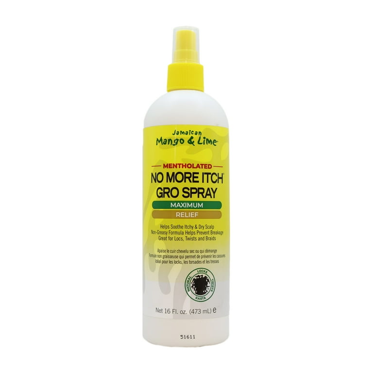 JAMAICAN MANGO & LIME Mentholated No More Itch Gro Spray (16oz) JAMAICAN MANGO & LIME Mentholated No More Itch Gro Spray (16oz)