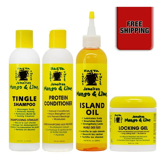 Jamaican Mango&Lime Shampoo Conditioner Island Oil & Locking Gel Set