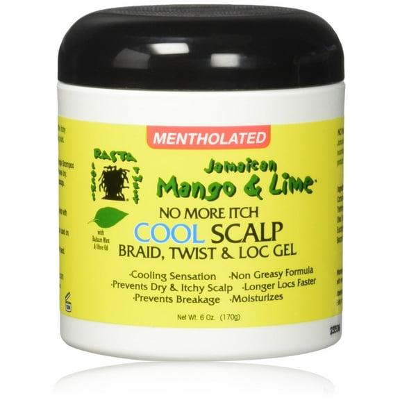 Jamaican Mango and Lime No More Itch Cool Scalp Braid Twist and Lock Hair Gel, 6 Oz, 3 Pack