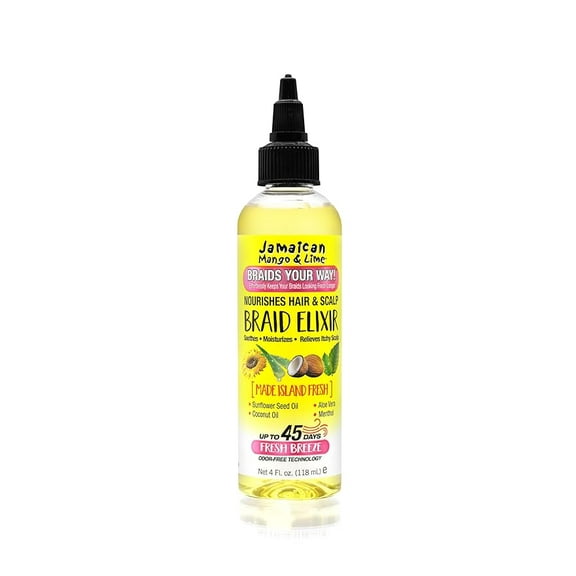 Jamaican Mango and Lime, Nourishes Hair and Scalp Braid Elixir, 4 Oz, 6 Pack