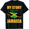 thumbnail image 1 of Jamaican Moms Jamaicans My Story Began In Jamaica Lovers T-Shirt, 1 of 4