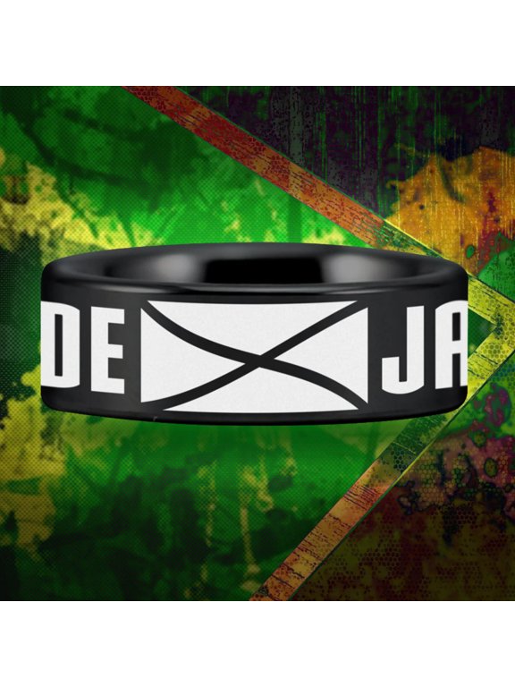 Jamaican Pride Tungsten Carbide Ring