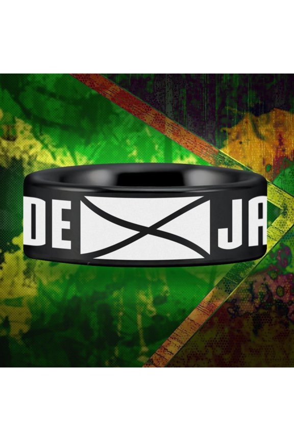 Jamaican Pride Tungsten Carbide Ring